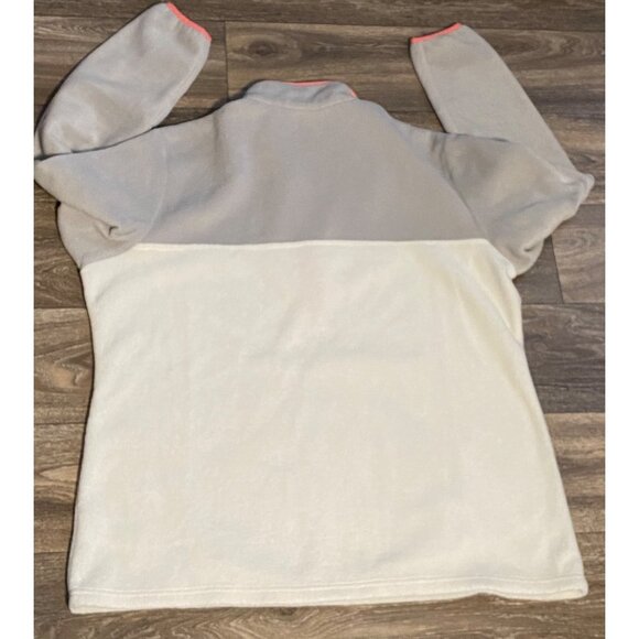 COLUMBIA WOMENS FLEECE PULLOVER SWEATER PLUS SIZE 1X MOCK NECK SNAP BUTTONS GREY - Picture 5 of 10